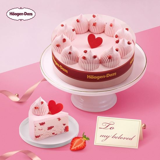 圖片 哈根達斯_五吋戀戀草莓冰淇淋蛋糕(新品上市 貼心宅配送到家 生日/母親節蛋糕)